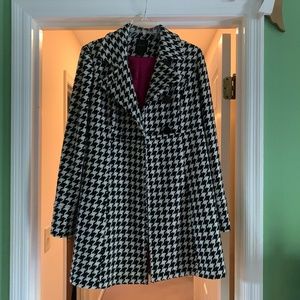 Express Houndstooth Pea Coat